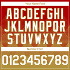 Custom Red White-Old Gold 3D Gradient Square Shape Authentic Baseball Jersey