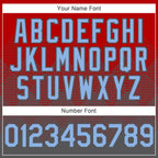 Custom Red Light Blue-Steel Gray 3D Gradient Square Shape Authentic Baseball Jersey