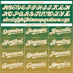 Custom Kelly Green White-Old Gold 3D Gradient Square Shape Authentic Baseball Jersey