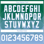 Custom Kelly Green White-Light Blue 3D Gradient Square Shape Authentic Baseball Jersey