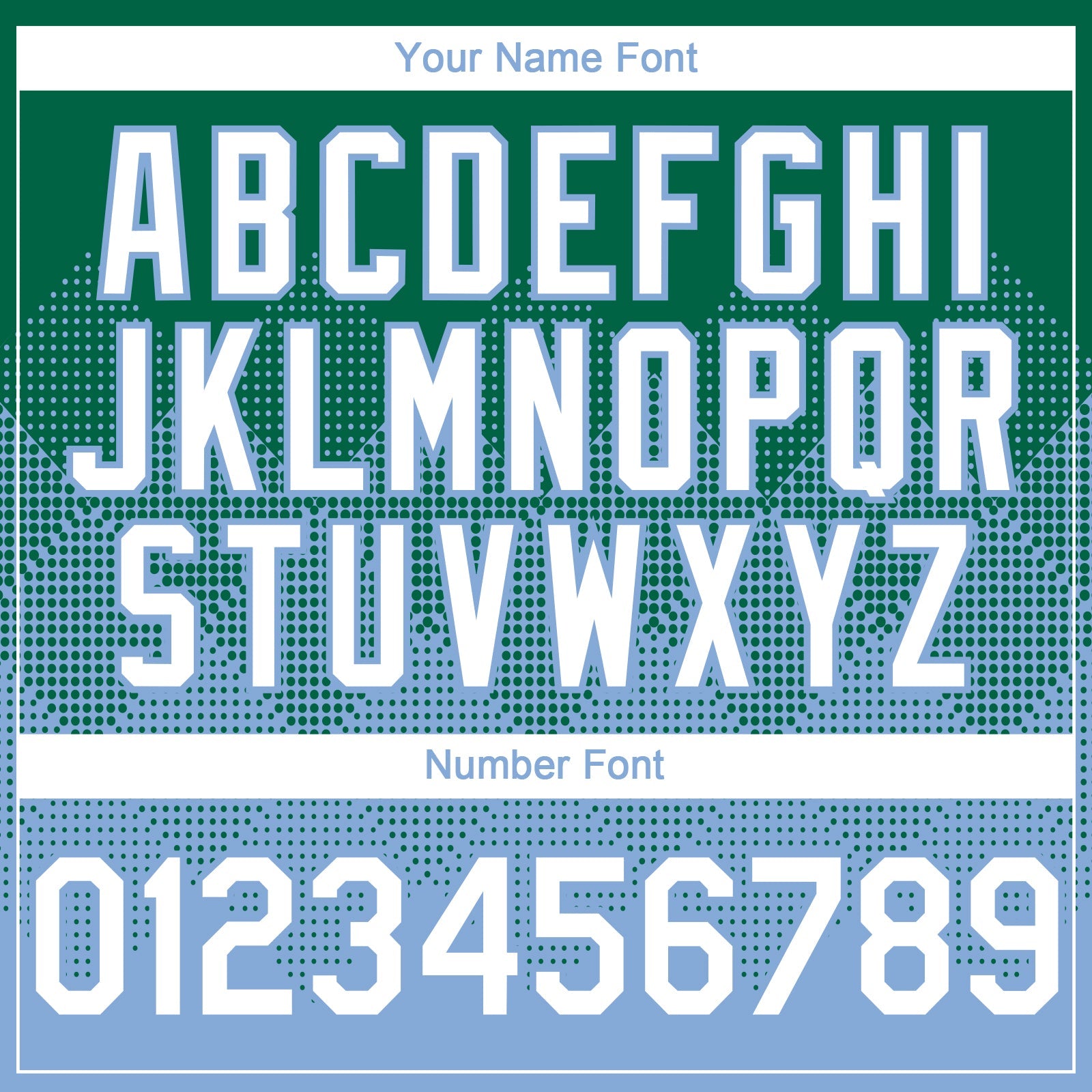 Custom Kelly Green White-Light Blue 3D Gradient Square Shape Authentic Baseball Jersey