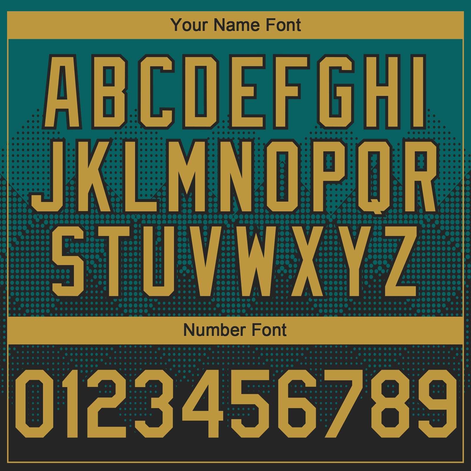 Custom Teal Old Gold-Black 3D Gradient Square Shape Authentic Baseball Jersey