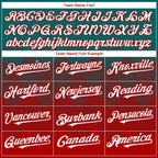 Custom Teal White-Red 3D Gradient Square Shape Authentic Baseball Jersey
