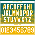 Custom Teal White-Gold 3D Gradient Square Shape Authentic Baseball Jersey