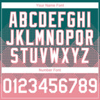 Custom Teal White-Medium Pink 3D Gradient Square Shape Authentic Baseball Jersey