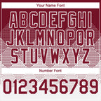 Custom Crimson White 3D Gradient Square Shape Authentic Baseball Jersey