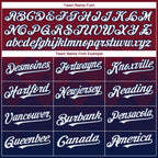 Custom Crimson White-Navy 3D Gradient Square Shape Authentic Baseball Jersey