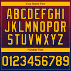 Custom Crimson Gold-Navy 3D Gradient Square Shape Authentic Baseball Jersey