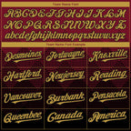 Custom Crimson Old Gold-Black 3D Gradient Square Shape Authentic Baseball Jersey