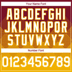 Custom Crimson White-Gold 3D Gradient Square Shape Authentic Baseball Jersey