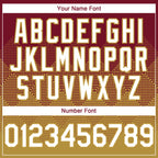 Custom Crimson White-Old Gold 3D Gradient Square Shape Authentic Baseball Jersey