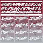 Custom Crimson White-Gray 3D Gradient Square Shape Authentic Baseball Jersey