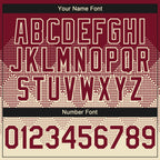 Custom Crimson Cream 3D Gradient Square Shape Authentic Baseball Jersey