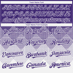 Custom Purple White 3D Gradient Square Shape Authentic Baseball Jersey