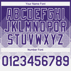 Custom Purple White 3D Gradient Square Shape Authentic Baseball Jersey