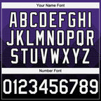 Custom Purple White-Black 3D Gradient Square Shape Authentic Baseball Jersey