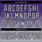 Custom Purple Gray-Black 3D Gradient Square Shape Authentic Baseball Jersey