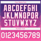 Custom Purple White-Pink 3D Gradient Square Shape Authentic Baseball Jersey