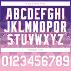 Custom Purple White-Light Pink 3D Gradient Square Shape Authentic Baseball Jersey