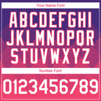 Custom Purple White-Neon Pink 3D Gradient Square Shape Authentic Baseball Jersey