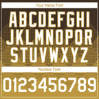 Custom Brown White-Old Gold 3D Gradient Square Shape Authentic Baseball Jersey