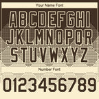 Custom Brown Cream 3D Gradient Square Shape Authentic Baseball Jersey