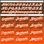 Custom Brown White-Orange 3D Gradient Square Shape Authentic Baseball Jersey