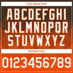 Custom Brown White-Orange 3D Gradient Square Shape Authentic Baseball Jersey