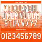 Custom White Orange 3D Gradient Square Shape Authentic Baseball Jersey