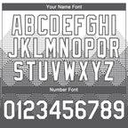 Custom White Steel Gray 3D Gradient Square Shape Authentic Baseball Jersey