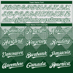Custom White Green 3D Gradient Square Shape Authentic Baseball Jersey