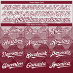 Custom White Crimson 3D Gradient Square Shape Authentic Baseball Jersey