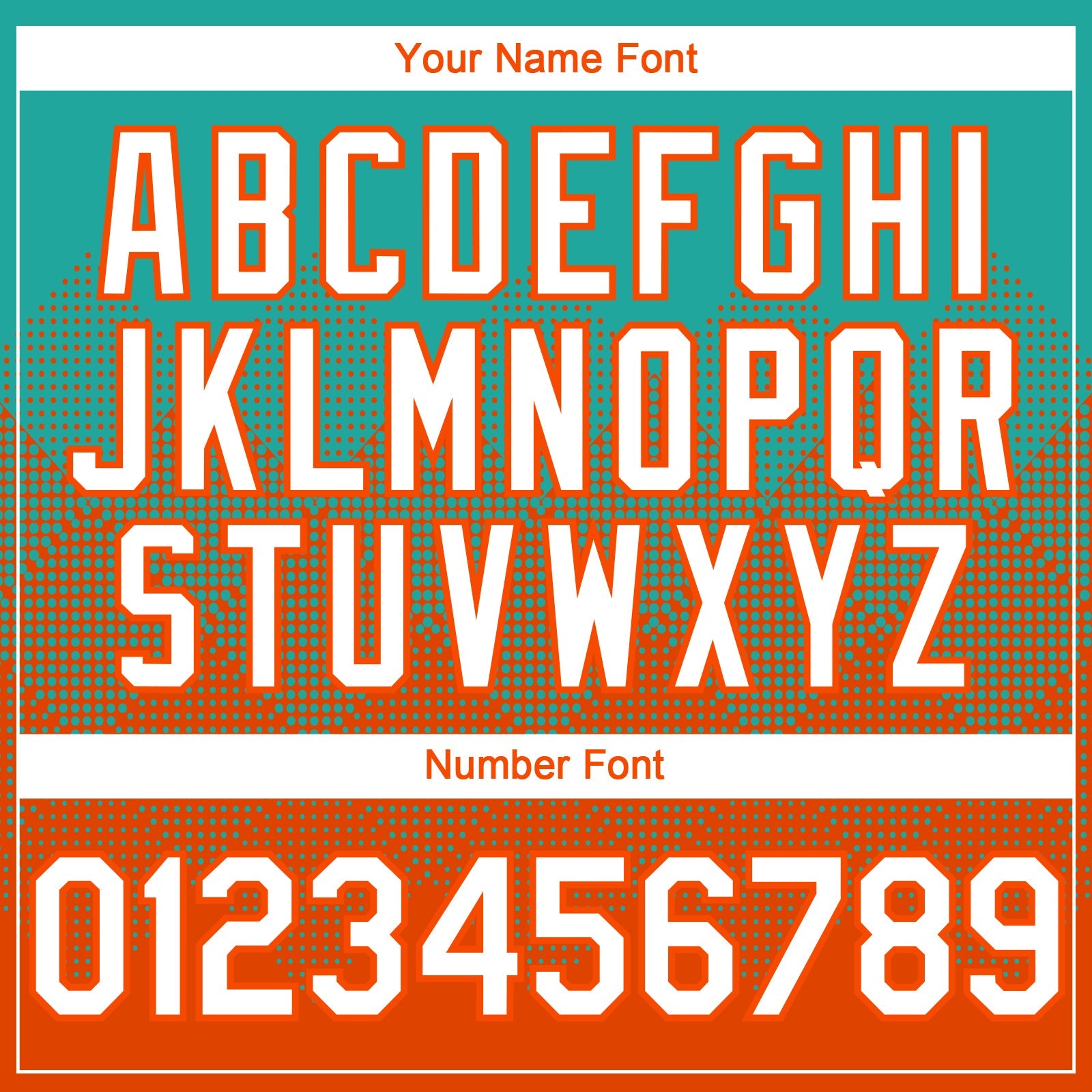 Custom Aqua White-Orange 3D Gradient Square Shape Authentic Baseball Jersey