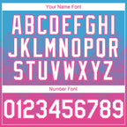 Custom Sky Blue White-Pink 3D Gradient Square Shape Authentic Baseball Jersey