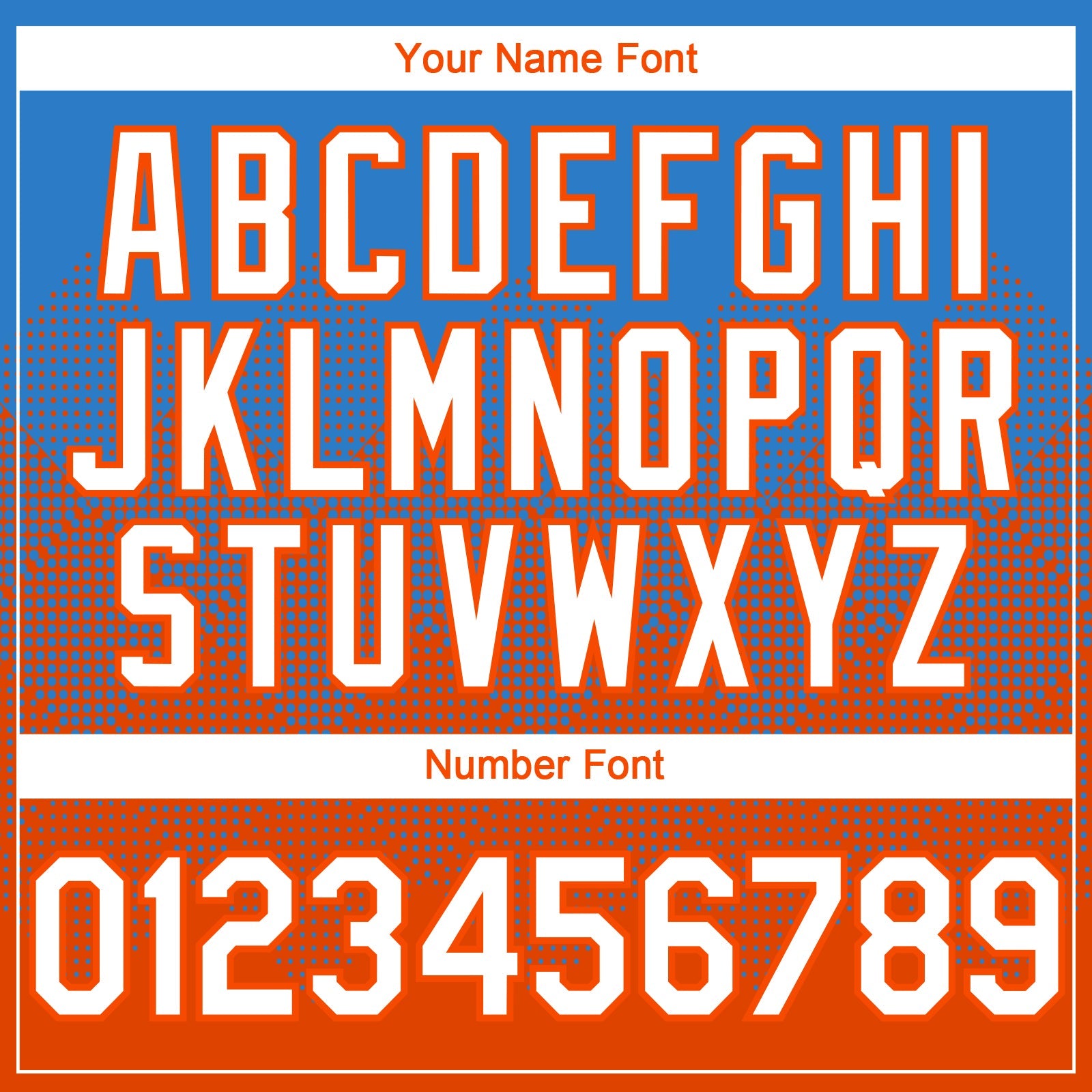 Custom Electric Blue White-Orange 3D Gradient Square Shape Authentic Baseball Jersey