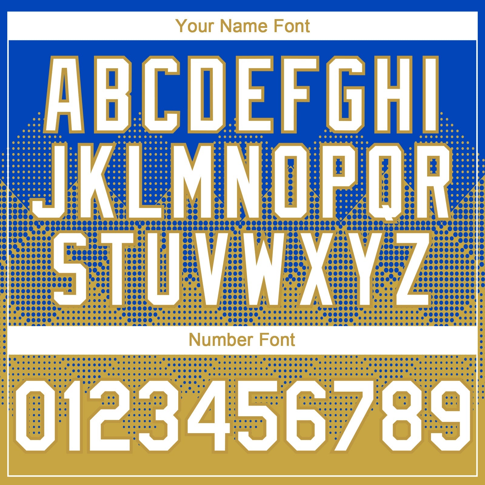 Custom Thunder Blue White-Old Gold 3D Gradient Square Shape Authentic Baseball Jersey