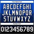 Custom Thunder Blue White-Black 3D Gradient Square Shape Authentic Baseball Jersey