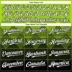 Custom Neon Green White-Black 3D Gradient Square Shape Authentic Baseball Jersey