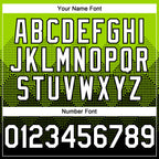 Custom Neon Green White-Black 3D Gradient Square Shape Authentic Baseball Jersey