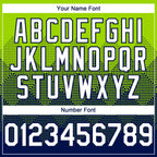 Custom Neon Green White-Navy 3D Gradient Square Shape Authentic Baseball Jersey