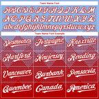 Custom Light Blue White-Red 3D Gradient Square Shape Authentic Baseball Jersey