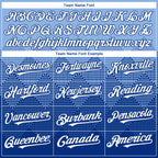 Custom Light Blue White-Royal 3D Gradient Square Shape Authentic Baseball Jersey