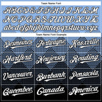 Custom Light Blue White-Black 3D Gradient Square Shape Authentic Baseball Jersey