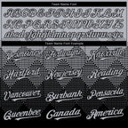 Custom Gray Black 3D Gradient Square Shape Authentic Baseball Jersey