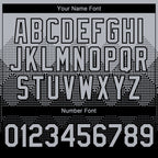Custom Gray Black 3D Gradient Square Shape Authentic Baseball Jersey