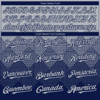 Custom Gray Navy 3D Gradient Square Shape Authentic Baseball Jersey