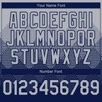 Custom Gray Navy 3D Gradient Square Shape Authentic Baseball Jersey