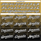 Custom Old Gold White-Black 3D Gradient Square Shape Authentic Baseball Jersey
