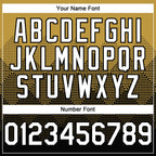 Custom Old Gold White-Black 3D Gradient Square Shape Authentic Baseball Jersey