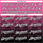 Custom Pink White-Black 3D Gradient Square Shape Authentic Baseball Jersey